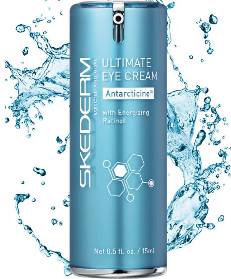 SKEDERM DERMATOLOGIST RECOMMENDED Ultimate Eye Cream with Energizing Retinol Antarcticine For Wrinkles Dark Circles Puffiness and Bags Best Daily Moisturizer for Wrinkles and Sagging Skin - Tightens and Smoothes