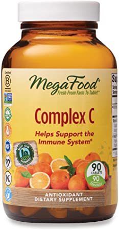 MegaFood, Complex C, Supports a Healthy Immune System, Antioxidant Vitamin C Supplement, Gluten Free, Vegan, 90 Tablets (90 Servings) (FFP)