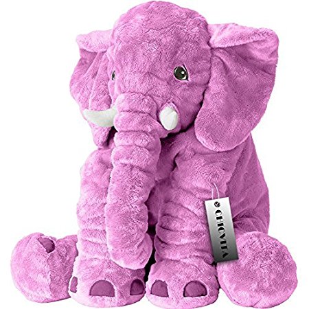 CHICVITA Stuffed Elephant Pillow Baby Toys Plush Pillows