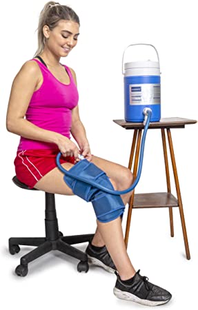 Cryo Cuff Knee Cooler Cold Therapy Ice Machine for Knee System | Cryotherapy Cuff Machine Combines Compression with Cold Therapy | Essential for After Knee Surgery, Trauma, Rehab & Sports Injuries
