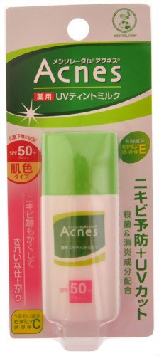 Rohto Acnes | Sunscreen Lotion | Medicated UV Tint Milk 30g SPF50  PA   (Japan Import)