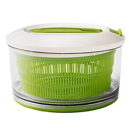 Chef'n Spin Cycle Salad Spinner with No Slip Silicone Base, Small, Arugula