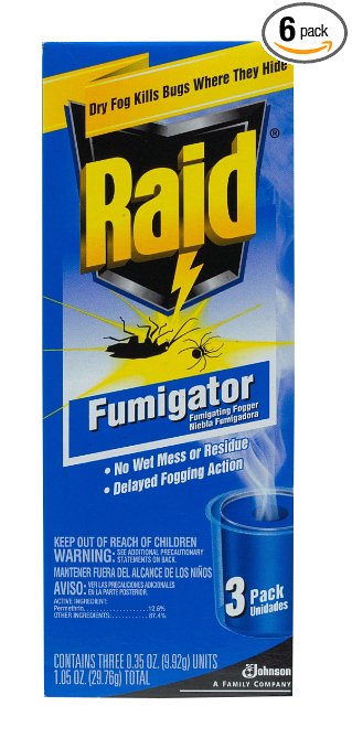Raid Fumigator Triple-Pack .35-Ounce Cans (Pack of 6) Total 18 Units