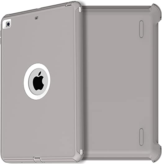 AICase iPad 7th Gen Case,iPad 10.2 2019 Case,Heavy Duty Shockproof Triple Layer Defense for New Apple iPad 7th Generation 10.2-inch 2019 Release (Gray)