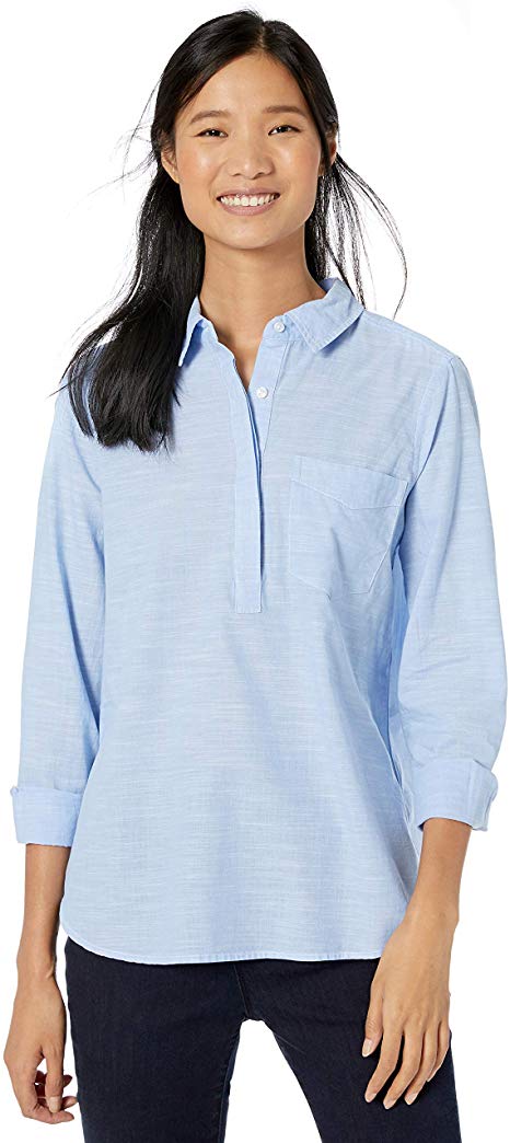 Amazon Brand - Goodthreads Women's Washed Cotton Popover Shirt