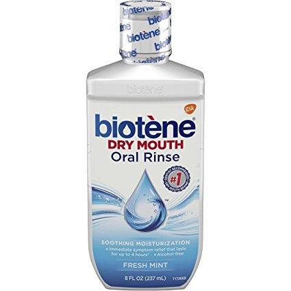 Biotene Fresh Mint Moisturizing Oral Rinse Mouthwash, Alcohol-Free, for Dry Mouth, 8 ounce