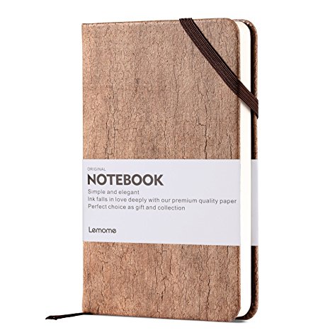 Small Writing Notebook / Sketchbook for Artist - Lemome Premium Paper Blank Journal, Made from Eco Friendly Cork Pocket Diary, Mothers Day Gifts, Hard Cover, 3.5 x 5.5 Inch