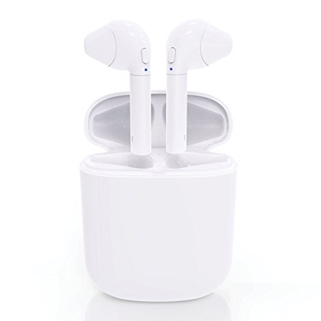 Wireless Earpods: Best Bluetooth Earbuds In Ear Earphones True Mini Twins Headphones Stereo Headset Buds With Mic & Cordless Charging Case For Pods. For Apple iPhone, Air Android Samsung LG HTC Google