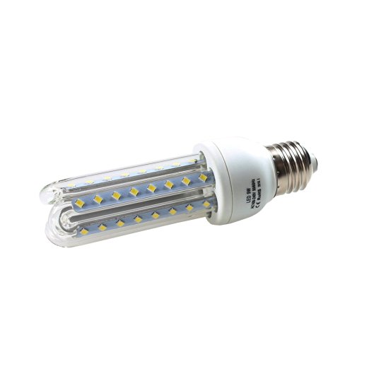 Luxon 9w Led Light Bulb, 3U Corn Shape,900lm Led Energy Saving Light Bulb, Pure White 6000K