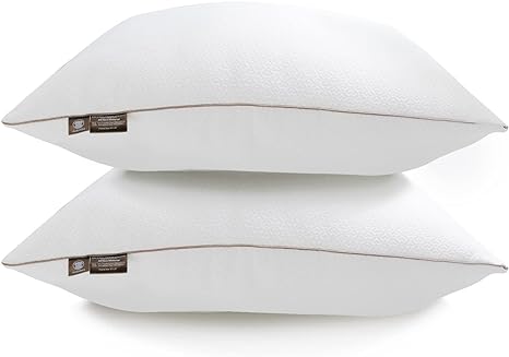 Premium 2-Pack Standard Size Sleeping Pillow, Bed Pillow, Super Soft Down Alternative with Washable Covers, Microfiber Filling, Set of 2