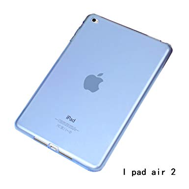 Apple iPad Air 2 Case, iCoverCase Ultra-thin Gel Silicone Back Cover Clear Plain Soft TPU Gel Rubber Skin Case Protector Shell for Apple iPad Air 2 / iPad 6 (9.7") (Blue)