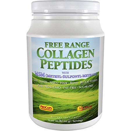 Andrew Lessman Free Range Collagen Peptides Powder + MSM 60 Servings - Promotes Smooth Soft Skin, Comfortable Joints. 100% Pure. Highest Quality. Super Soluble. Unflavored. No Sugar. No Additives.