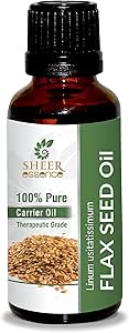 Flax Seed Oil 15 ML (0.51 Fl.OZ) | 100% Pure Natural Undiluted Uncut Therapeutic Grade Linum Usitatissimum Carrier Oil