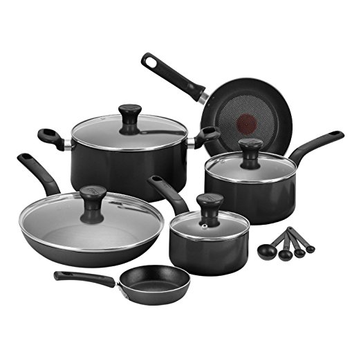 TEFAL 7PC EXCITE NON-STICK POT PAN FRY FRYPAN SAUCEPAN FRYING COOKWARE SET BLACK