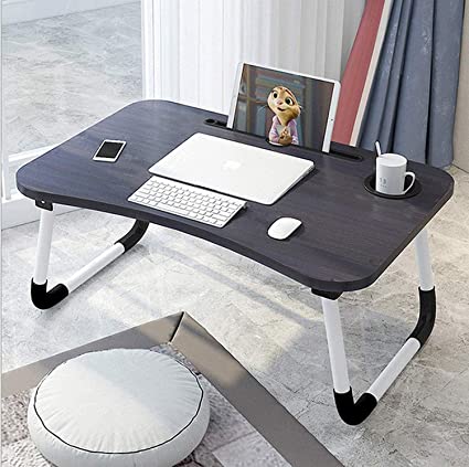 VASLON Foldable Laptop Table,Laptop Desk, Portable Laptop Bed Tray Table Notebook Stand Reading Holder with Foldable Legs for Eating Breakfast, Reading Book, Watching Movie on Bed/Couch/Sofa