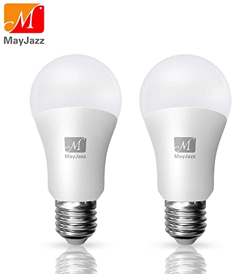 MayJazz A19 LED Bulbs 3Way Natural White 4000k Lamp,6/10/15W (50/75/100W Equivalent) 500/1200/1600Lumen, E26 Base LED Light Bulb 2 Pack