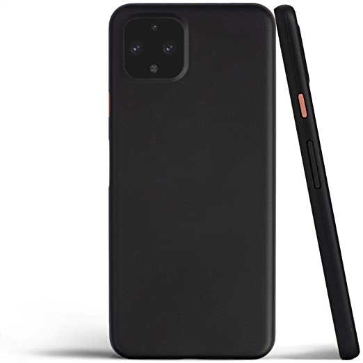 totallee Pixel 4 Case, Thinnest Cover Premium Ultra Thin Light Slim Minimal Anti-Scratch Protective - for Google Pixel 4 (Solid Black)