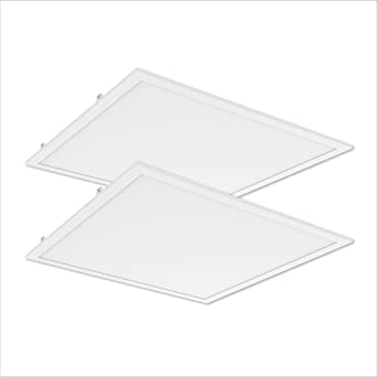 (2 Pack) 2x2 FT 40W LED Flat Ceiling Panel Fixture Light 0-10V Dimmable 5000K Daylight- UL, DLC Certified