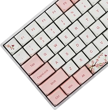 YMDK ZDA Profile 132 Keys Blossom Five Sides Dye Sublimation PBT KEYCAP XDA V2 for Standard ANSI ISO MX Switches Mechanical Keyboard 104 87 61 Melody 96 KBD75 ID80 GK64 68