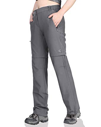 Outdoor Ventures Women's Quick Dry Zip-Off Hiking Travel Work Pants Breathable Lightweight Stretch Cargo Shorts with Pockets