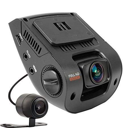 REXING V1P Dash Cam Dual Front and Rear with 260 Degree Angle 1080P HD Night Vision Car Vehicle Dashboard Camera