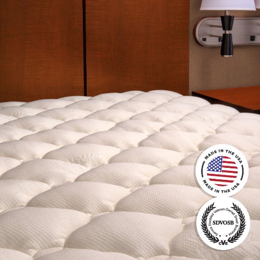 Extra Plush Bamboo Removable Mattress Pillow Top With Fitted Skirt