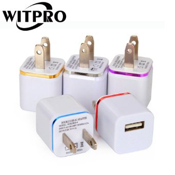 Wall Charger 5 Pack 1A5V Two-Tone Universal USB Ac Wall Travel Power Charger Adapter for iPhone 66S Plus 455S Samsung Galaxy HTC LG Huawei Google BLU 4567 and Most Android Phones 5 Colors