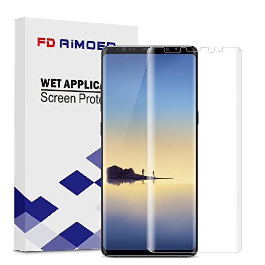 Galaxy Note 8 Screen Protector [2-Pack] - FD AIMOER Wet Applied Screen Protector with [Case Friendly] [Bubble-Free] [Not Glass] for Samsung Galaxy Note 8