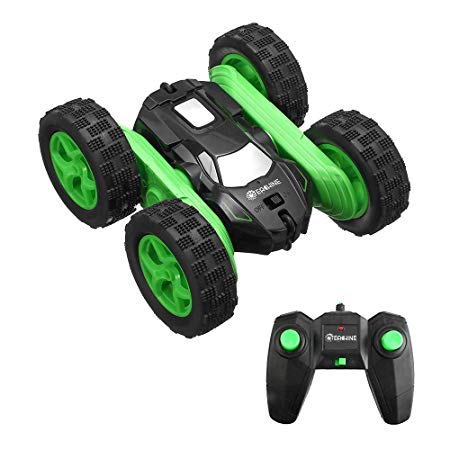 EACHINE RC Stunt Car for Kids, EC02 Remote Control 4WD Monster Truck Double Sided Rotating Tumbling Car - 2.4GHz High Speed Rock Crawler Vehicle with Headlights for Beginner