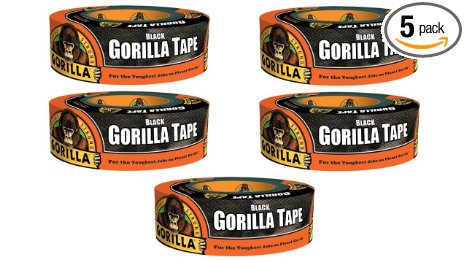 Gorilla 6035180-5 Tape (5 Pack), 1.88 " x 35 yd., Black