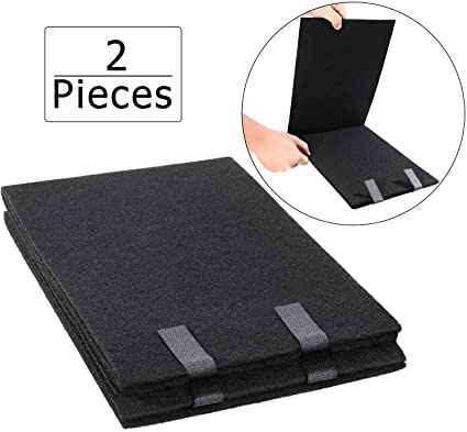 2 Packs Universal Activated Carbon Filters 47.8 x 8 Inch Cut to Fit Replacement Carbon Air Filter Black Carbon Pad Filter Sheet for Air Purifiers Air Conditioner