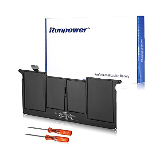 Runpower New Laptop Battery for Apple A1375 A1370 (Only for Late 2010 Version) MacBook Air 11"   Two Free Screwdrivers - 18 Months Warranty [Li-Polymer 4-cell 35Wh/4800mAh]