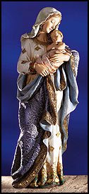 Religious 23 Inch Blessed Virgin Mary Madonna and Infant Jesus Christ Child Church Figure Statue