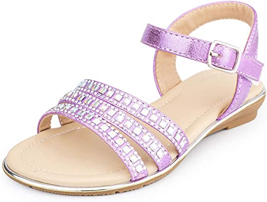 Rommedal Toddler Little Big Kids Girls Party Wedding Princess Dress Sandals Platform wedge heel Sandals