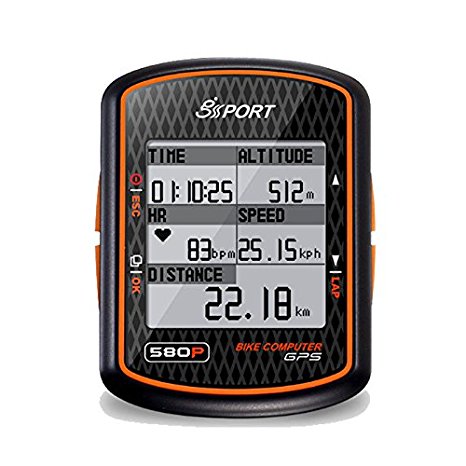 Spedal GPS Bike Computer With ANT  Function, Wireless Backlight Waterproof Auto Wake-up Cycling Computer Support Heart Rate Monitor and Speed Cadence Sensor Connection