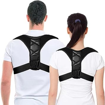 Posture Corrector for Women & Men-Adjustable Upper Back Brace-Posture Corrector-Breathable -Providing Pain Relief from Lumbar, Neck, Shoulder, and Clavicle, Back