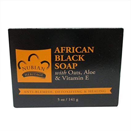 Nubian African Black Soap Bar Pack of 5