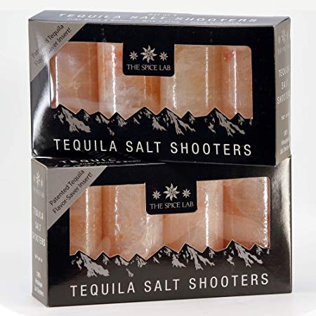 The Spice Lab Tequila Shot Glasses - Pink Himalayan Salt Tequila Shot Glasses - 8 Pack - Just Pour, Shoot and Bite a Lime - Naturally Anti-Bacterial – Perfect for your Bar