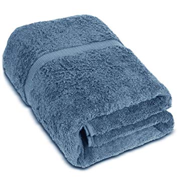 Luxury Super Soft Premium Cotton Bath Sheets, 700 GSM, 35 x 70 inches (Set of 1, Lake Blue)