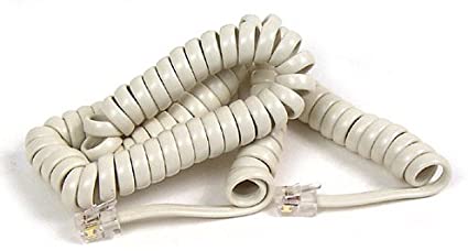 Belkin Pro Series Coiled Telephone Handset Cord (Ivory, 12 Feet)