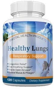Healthy Lungs 120 Capsules - Improve Lung Function, Breathe Better, Stop Mucus, Phlegm and Allergies Quickly. Get Relief Fast with Healthy Lungs an All Natural Lung Health Supplement