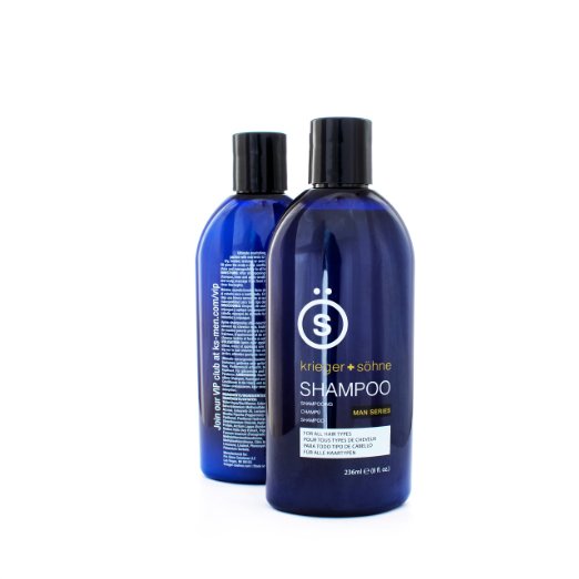 K   S Salon Quality Men's Shampoo - Tea Tree Oil Infused To Prevent Hair Loss, Dandruff, Dry Scalp (8 oz Bottle)