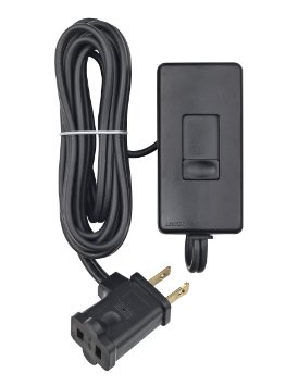 Leviton TBL03-10E 300-watt Tabletop Slide Control Lamp Dimmer, Black