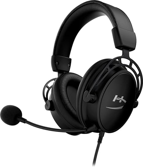 HyperX Cloud Alpha – Gaming Headset, for PC, PS4, Xbox One, Dual Chamber Drivers, Memory Foam, Soft Leatherette, Durable Aluminum Frame, Detachable Noise-Cancelling Microphone - Black