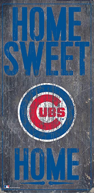 Fan Creations MLB Chicago Cubs Unisex Chicago Cubs Home Sweet Home Sign, Team Color, 6 x 12