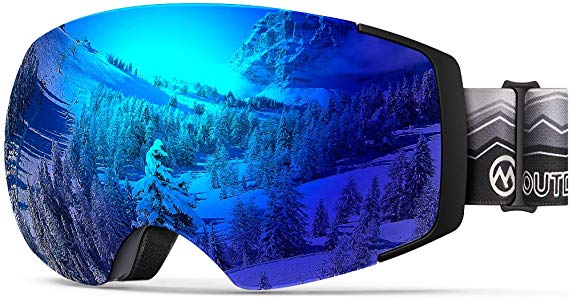 OutdoorMaster Ski Goggles PRO - Frameless, Interchangeable Lens 100% UV400 Protection Snow Goggles for Men & Women