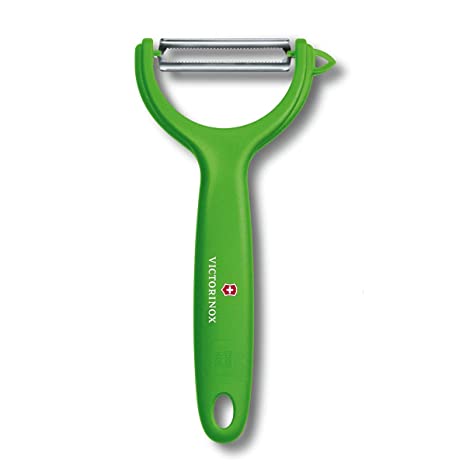 Victorinox Multipurpose Peeler - Stainless Steel Serrated Edge Kitchen Tool For Home & Professional Use , Green, Swiss Made