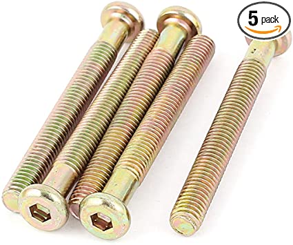 uxcell M8 x 70mm Threaded 1.25mm Pitch Hex Socket Head Cap Screws Bolts 5 Pcs