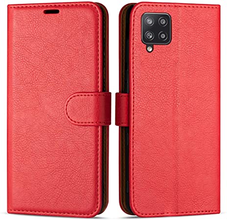 Case Collection Premium Leather Folio Cover for Samsung Galaxy A12 Case (6.5") Magnetic Closure Full Protection Book Design Wallet Flip with [Card Slots] and [Kickstand] for Samsung A12 Phone Case