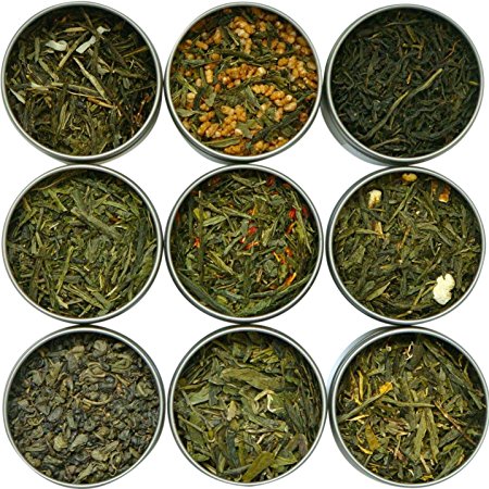 Heavenly Tea Leaves Tea Sampler, 9 Count (Assorted Green)